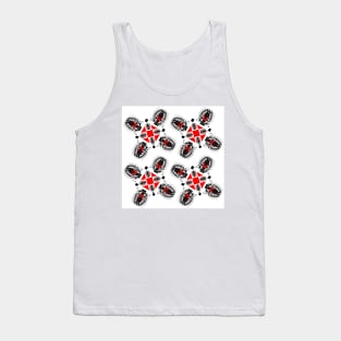 Miniatures 11 Var 4 Pattern in Black and Red Tank Top